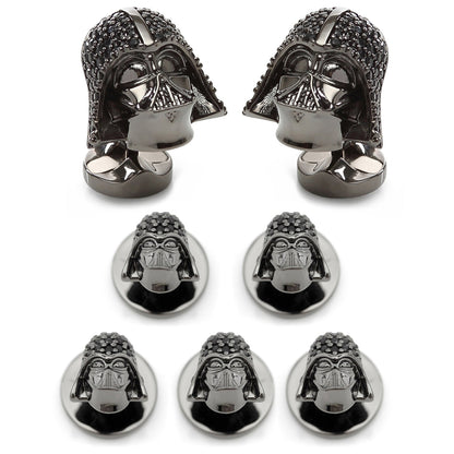 Star Wars Darth Vader Crystal 3D Cufflinks and 5-Stud Set by Cufflinks.com