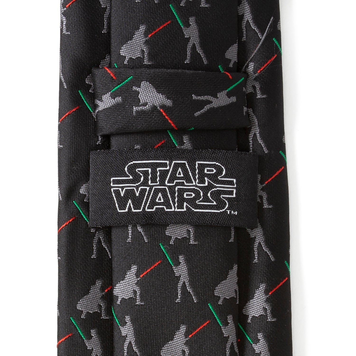 Star Wars Darth Vader and Luke Skywalker LIGHTSABER Battle Black Tie by Cufflinks.com