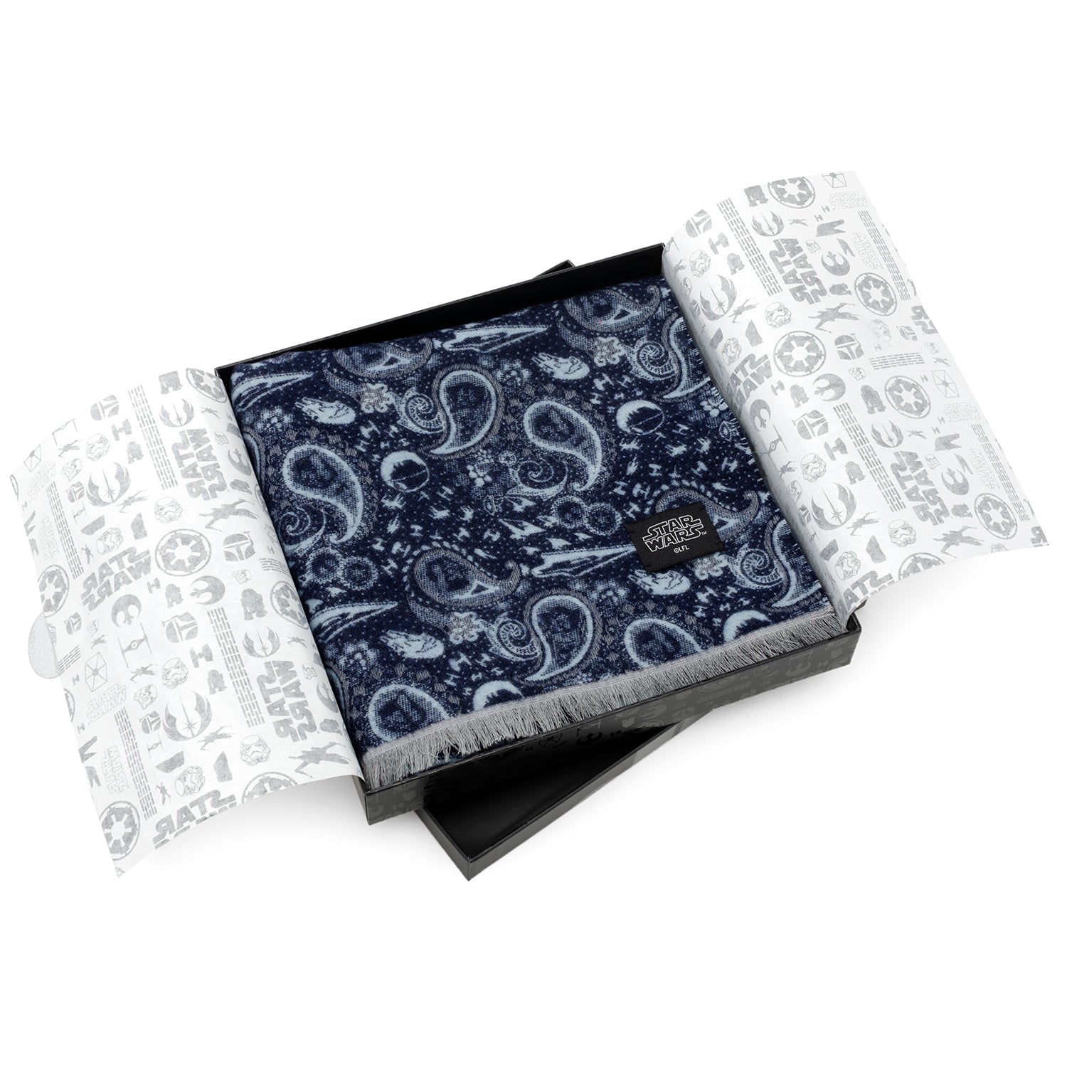 Star Wars Darth Vader Blue and Gray Paisley Scarf by Cufflinks.com
