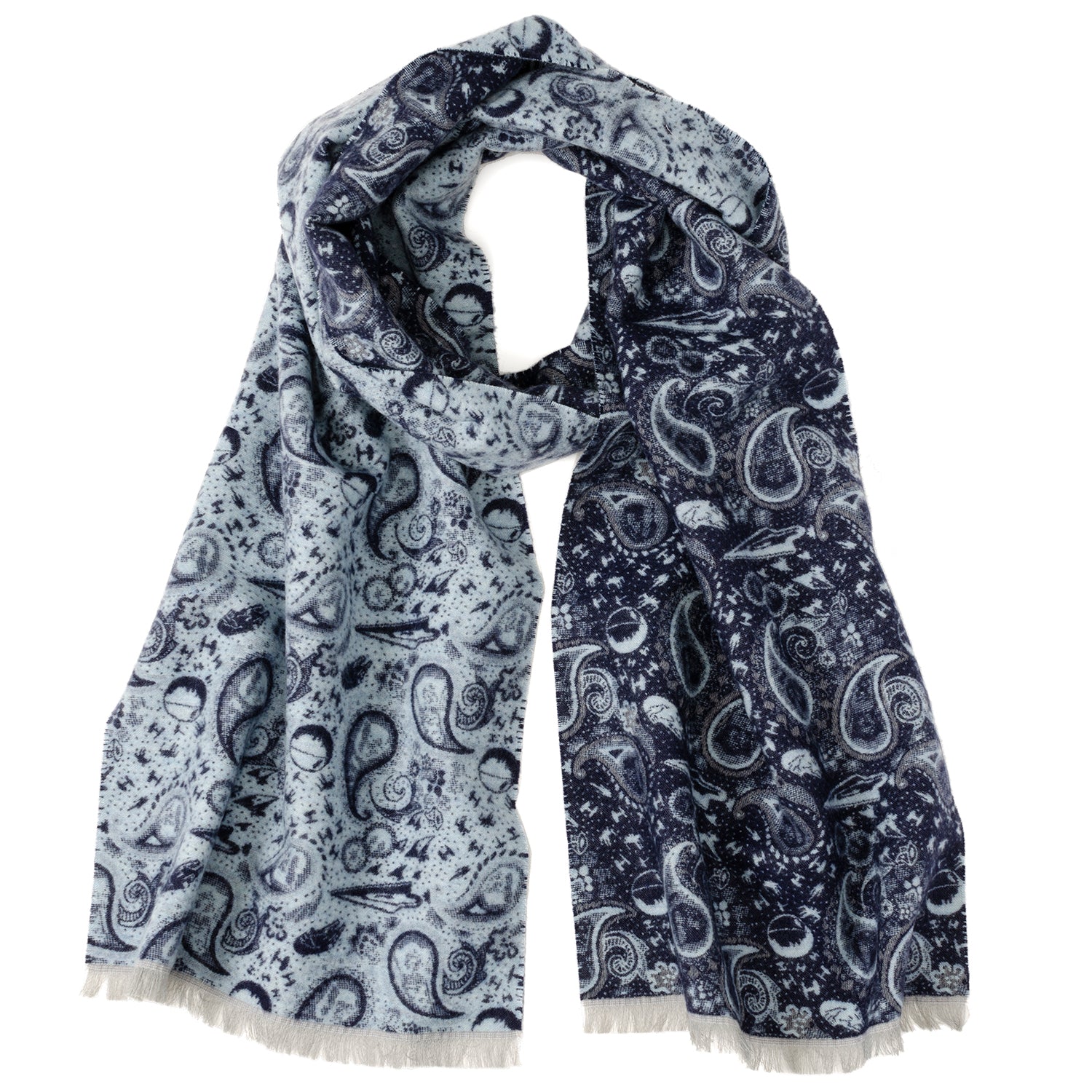 Star Wars Darth Vader Blue and Gray Paisley Scarf by Cufflinks.com