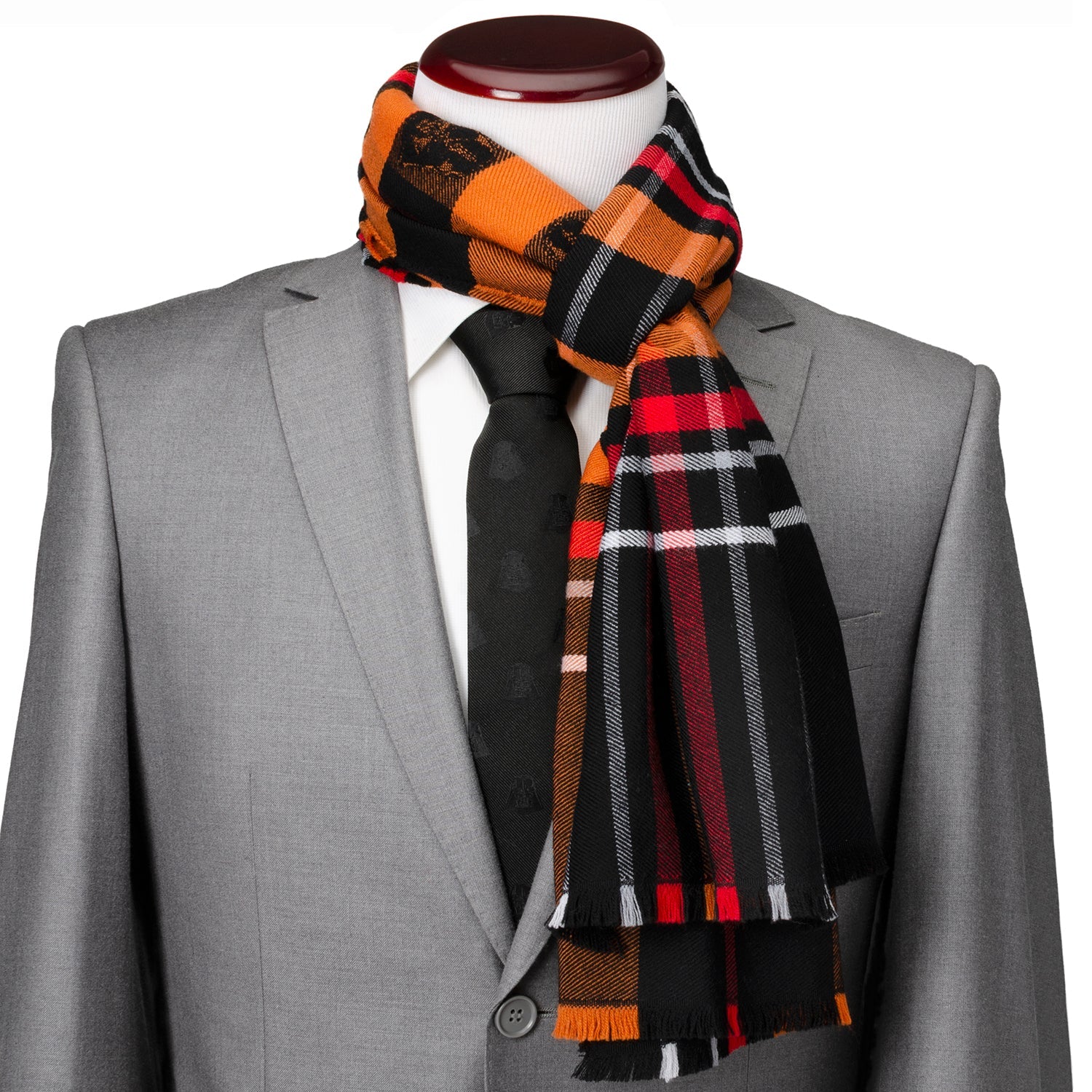 Star Wars Darth Vader Black Tartan Scarf by Cufflinks.com