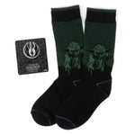 Star Wars Yoda Green Dress Socks and Jedi Order Crest Lapel Pin Gift Set