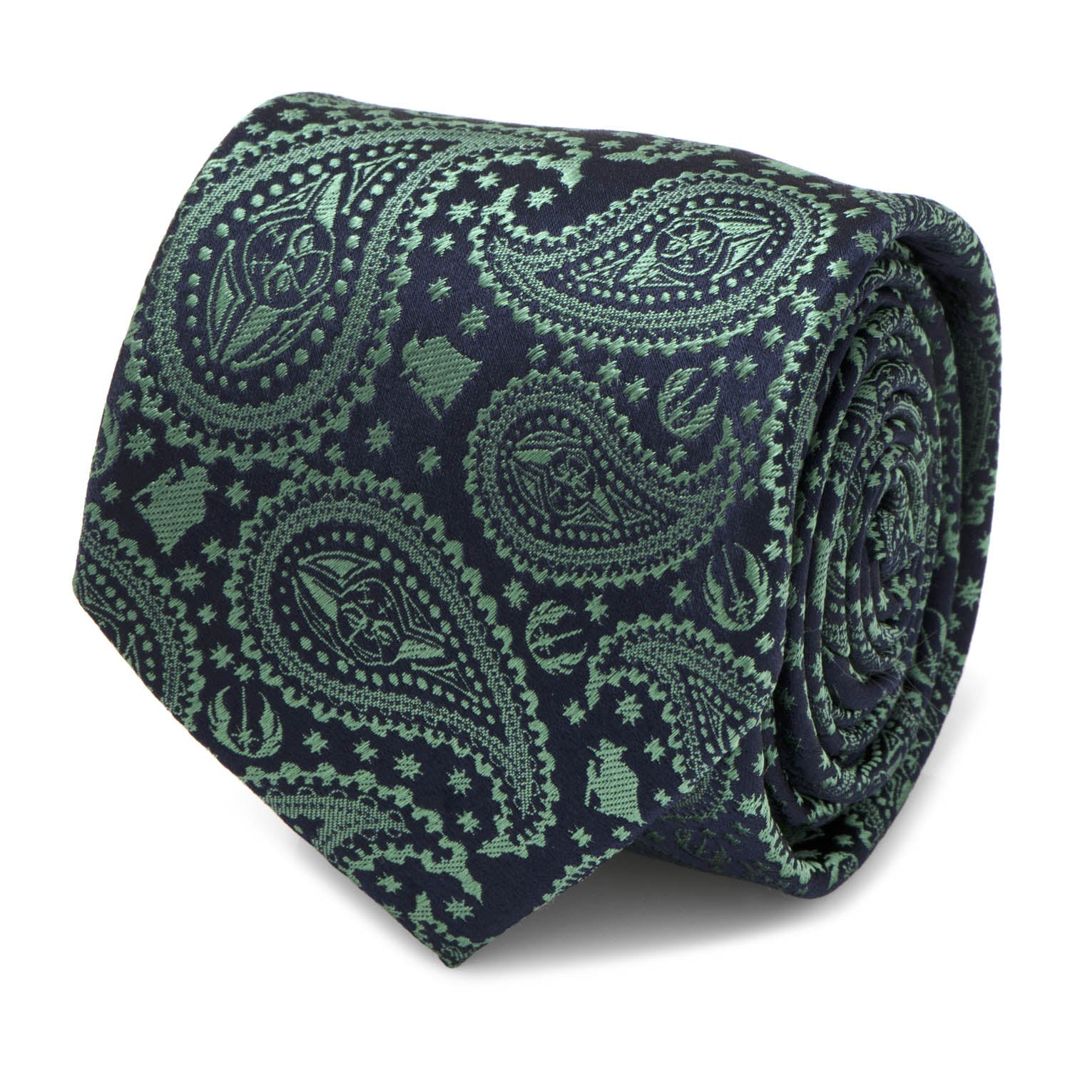 Star Wars Yoda Green and Blue Paisley Tie by Cufflinks.com