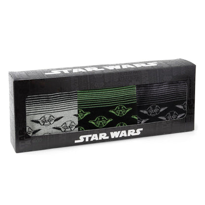 Star Wars Yoda Green, Gray, and Black Ombre Dress Socks and Jedi Crest Lapel Pin Gift Set