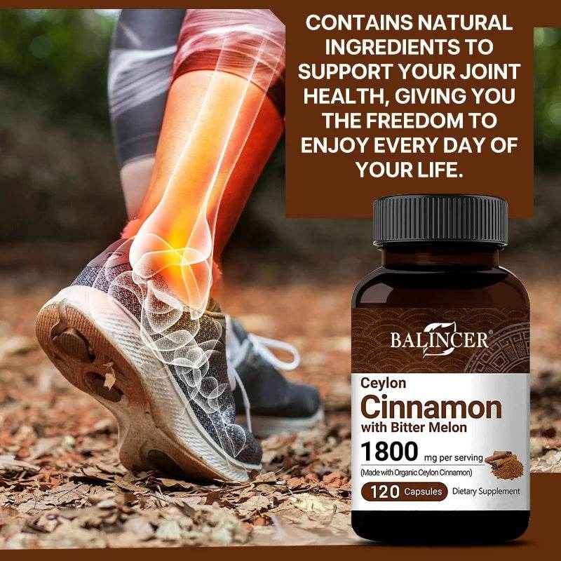 Ceylon Cinnamon Organic Bitter Melon Extract Support Healthy Blood Sugar Levels Bones Joints Antioxidant Supplement