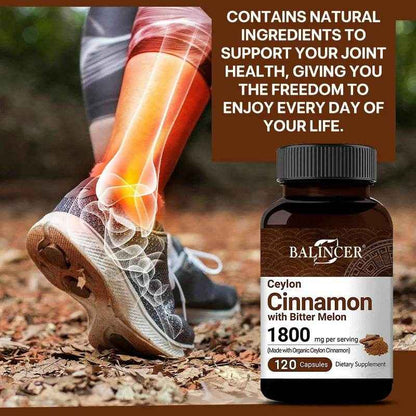 Ceylon Cinnamon Organic Bitter Melon Extract Support Healthy Blood Sugar Levels Bones Joints Antioxidant Supplement