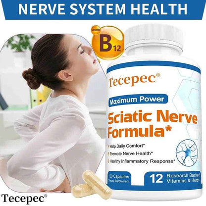 Tecepec Sciatic Nerve Formula - Vitamin B Complex, Promotes Nerve, Muscle and Endurance Health, Anti-inflammatory