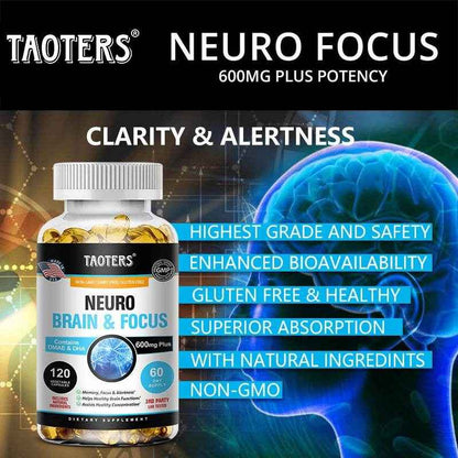 Multivitamin &amp; Multimineral, Nootropic Brain Support Supplement, Supports Memory, Concentration &amp; Alertness, 120 Capsules