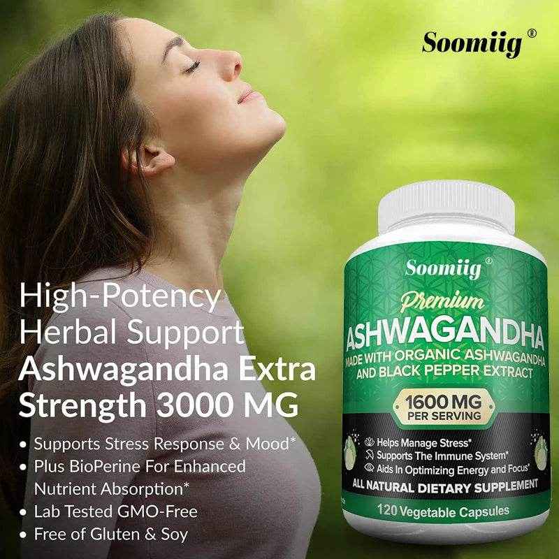 Organic Ashwagandha Veggie Capsules Purely organic energy support, stress relief, and enhanced sleep.