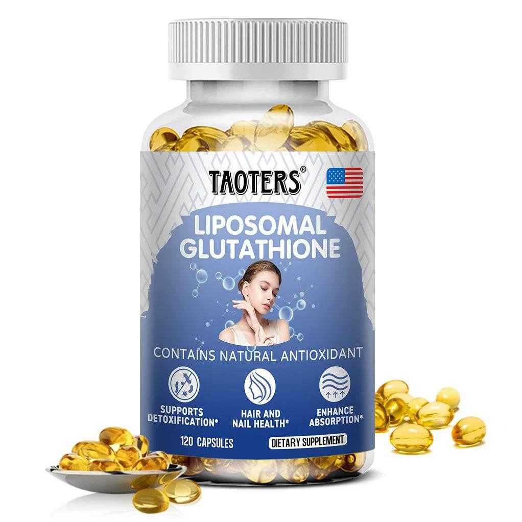 Glutathione Supplement Capsules - Liver and Skin Antioxidant Support, Detoxification, Cardiovascular, Brain, Immune Health
