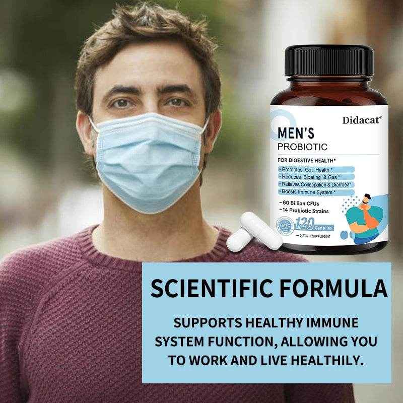 Probiotics, Supports Gut Health, Supports Relief of Constipation and Diarrhea, Supports Immune System, 120 Capsules, Women/Men