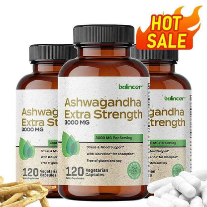 Balincer Ashwagandha Capsules | Ashwagandha Extract Supplement | Boost Energy, Relieve Stress, Support Mood &amp; Focus