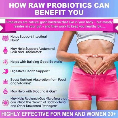 Probiotic Supplement, 120 Billion CFU, with Prebiotics and Digestive Enzymes to Support Gut Digestion and Immune Health
