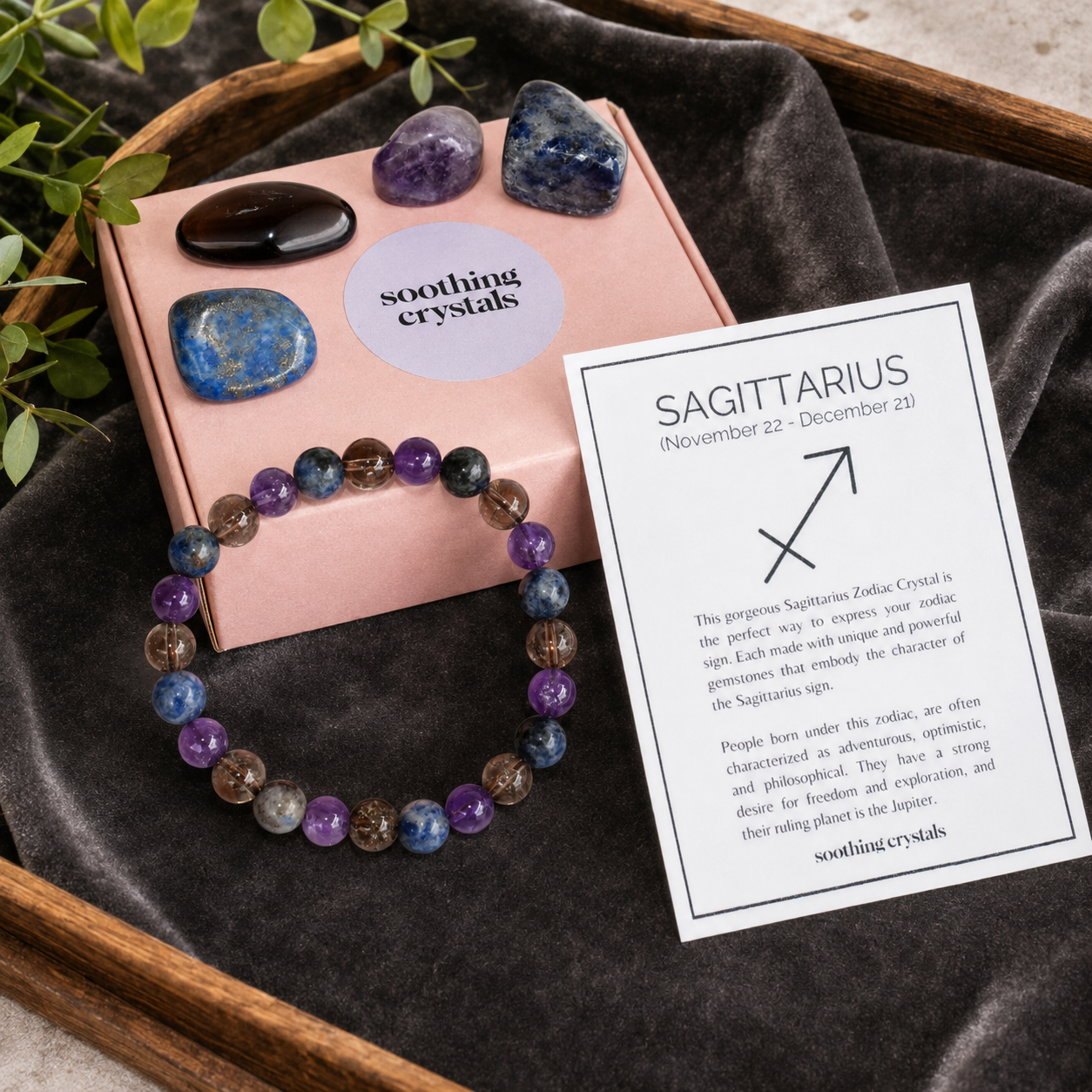 SAGITTARIUS Zodiac Crystal Kit, Sagittarius Birthstones Tumbled Stone Set, Sagittarius Gifts  DestGlow