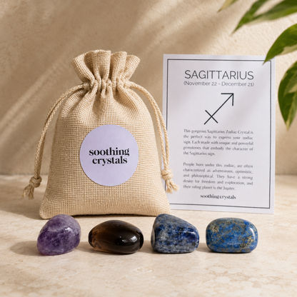 SAGITTARIUS Zodiac Crystal Kit, Sagittarius Birthstones Tumbled Stone Set, Sagittarius Gifts  DestGlow