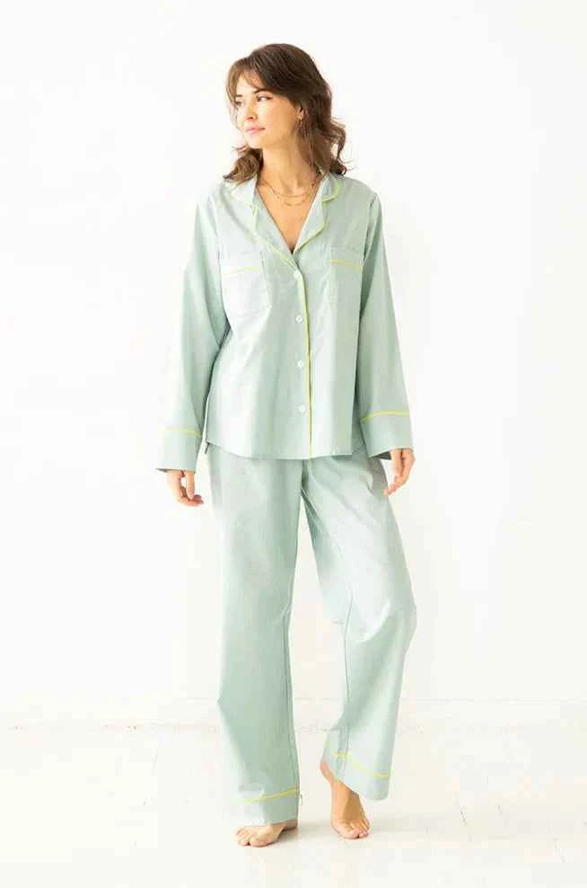 Classic Woven Cotton Pajama Set