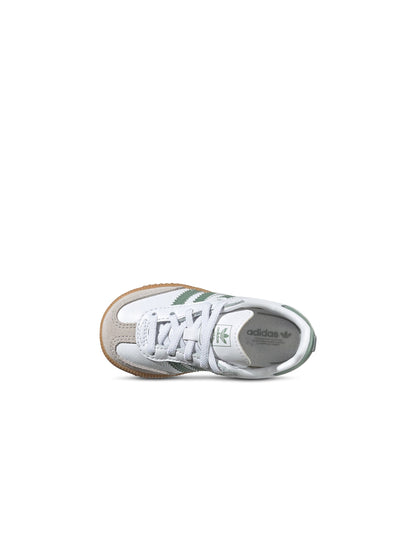 Adidas (TD) Samba - Cloud White/Green by Denim Exchange