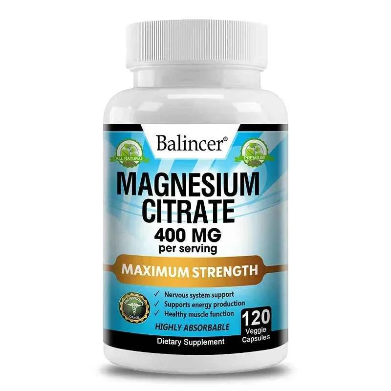Balincer Magnesium Citrate Supplement, Supports Muscles, Nervous System, Relieves Fatigue, Supports Bone and Heart Health