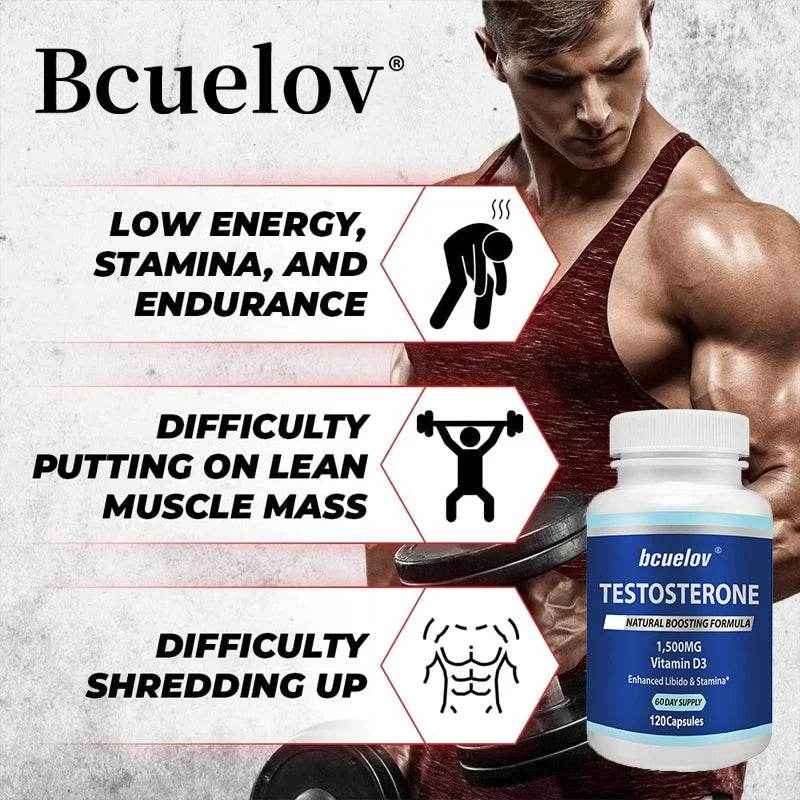 Vitamin D - Natural Endurance Supplement for Men, Muscle, Motivation and Strength, Anti-Fatigue