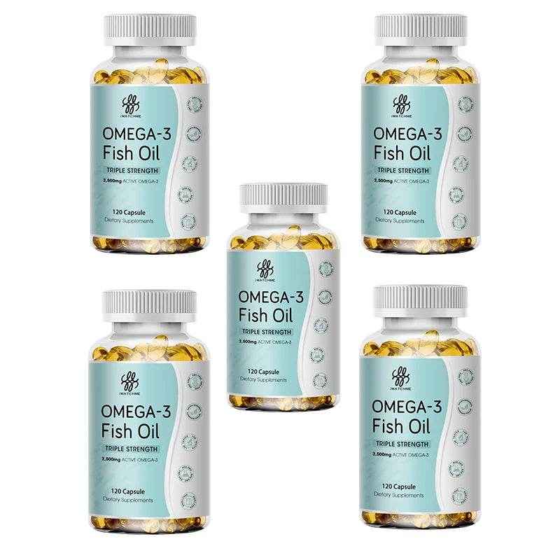 3600mg Triple Strength Omega 3  Fish Oil Supplement Rich EPA &amp; DHA, Omega 3 Supplements for Heart, Brain &amp; Immune Support