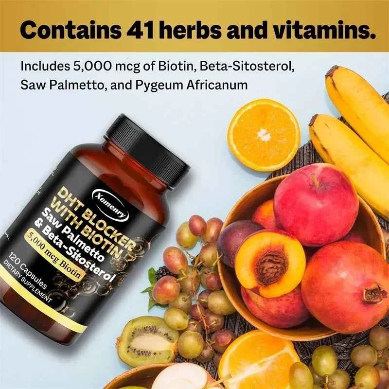 Saw Palmetto Extract Capsules - Prostate Health,Blocker Hair Growth for Mens Help Urination Frequency Supple - 120 Capsules