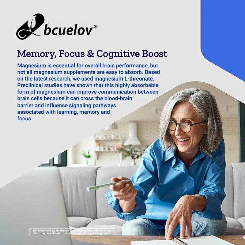 Advanced Nootropics Brain Enhancer Supplement for Memory, Focus, Nerve Energy &amp; IQ Health with Vitamins B12, B6, 120 Capsules