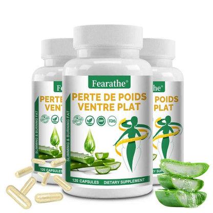 Aloe Vera Extract Capsules, Detox Cleansing and Digestive Support, Promote Gut Health, 120 Capsules
