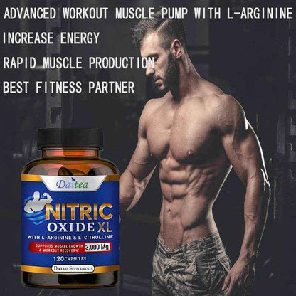 Nitric Oxide Booster, Beta-Alanine, Premium Muscle Support Nitric Oxide Booster, Maximum Potency, Strong, 120 Capsules