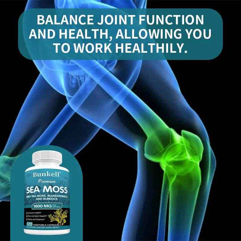 Irish Sea Moss Extract, 1600 Mg, Immune Health, Skin Support, Joints, Detox, Cleansing, Dietary Supplement