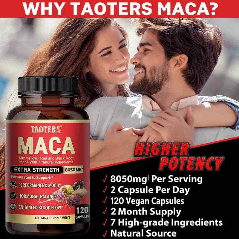 Maca root extract supplements support energy, endurance and athletic performance, mood and energy.