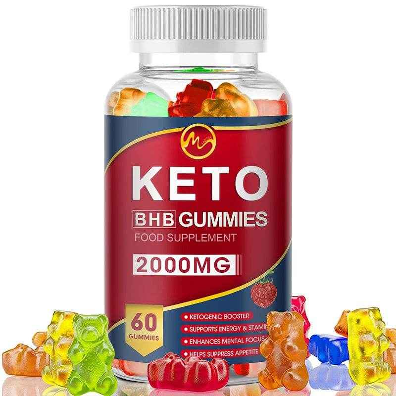 3-Pack Advanced Weight Loss Keto Gummies Ketone Fat Burner Weight Loss Detox Cleanse Immune System Dietary Supplement