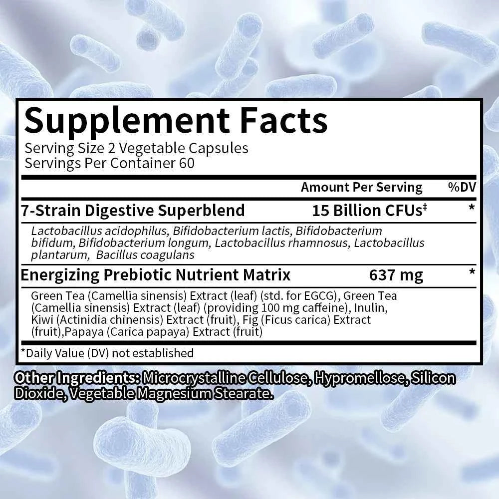 Probiotics - Supports Gut Health, Nutrient Digestion, Weight Management, Metabolism, and Calorie Control - 120 Capsules