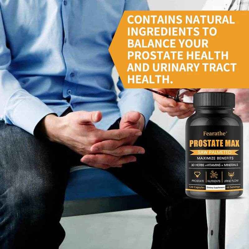 Fearathe Saw Palmetto Prostate Supplement - Promotes Prostate Health, Urinary Health and Hair Growth