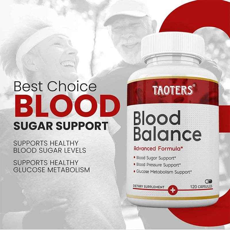 Blood Balance - Supplement, Supports Regulated Blood Sugar and Blood Pressure, Glucose Metabolism, 120 Capsules