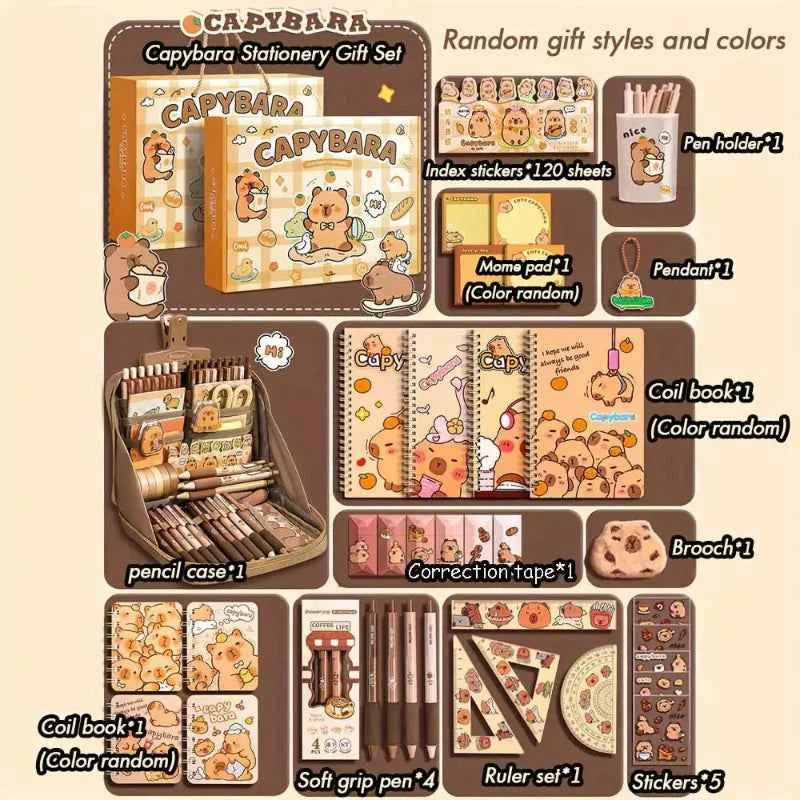 Cute Capybara Stationery Gift Set