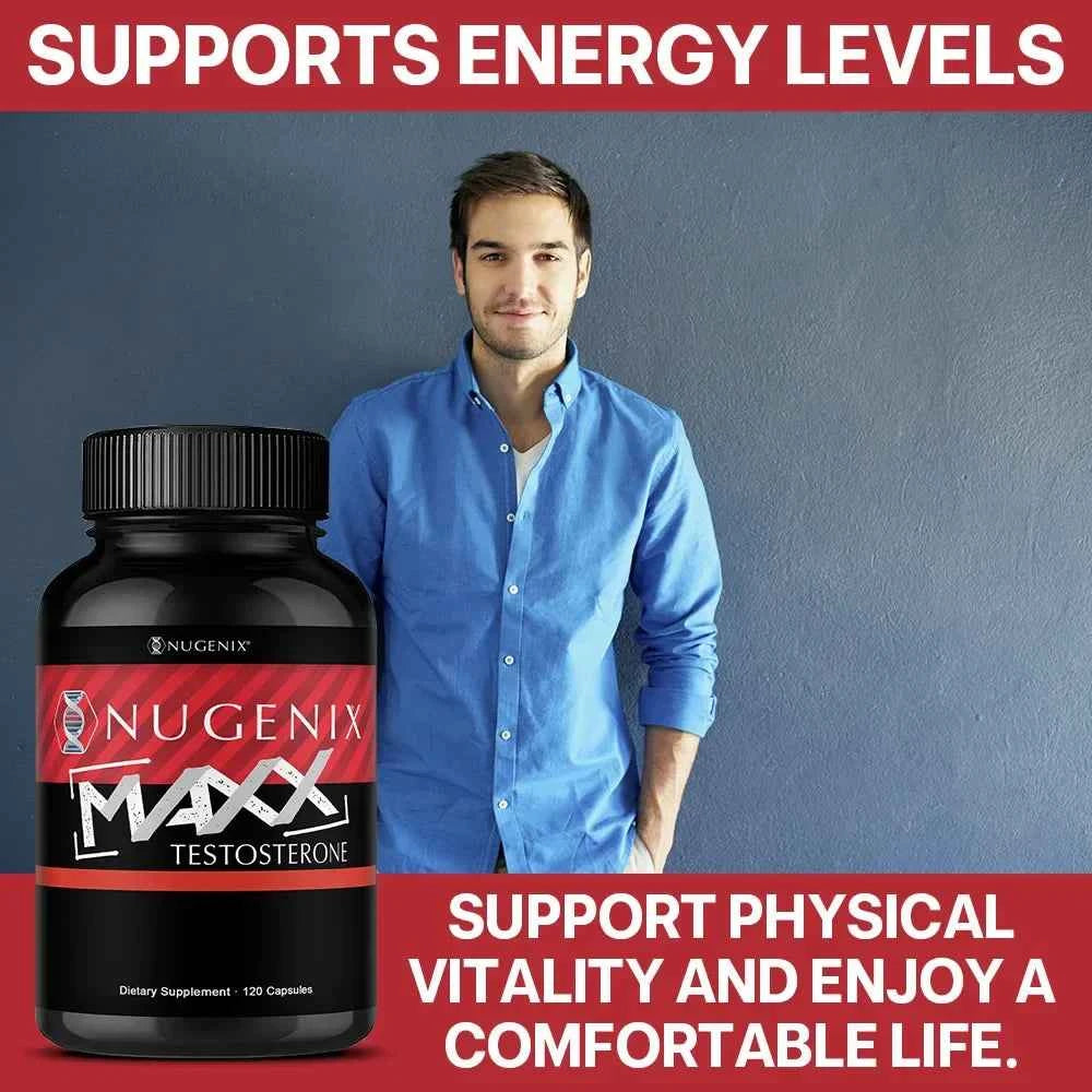 Nugenix Maxx - Male Performance, Endurance, Muscle, Hormone Boosting Formula, 120 Capsules