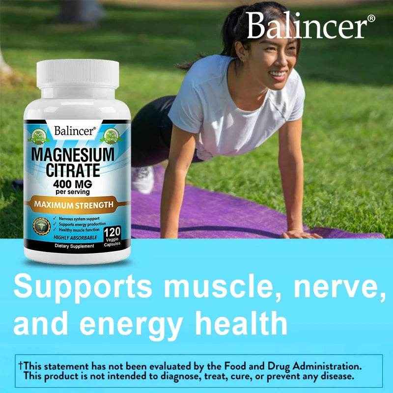 Magnesium Supplementation - Promotes Proper Muscle, Heart and Bone Support, Nutrient Metabolism, Bone Health