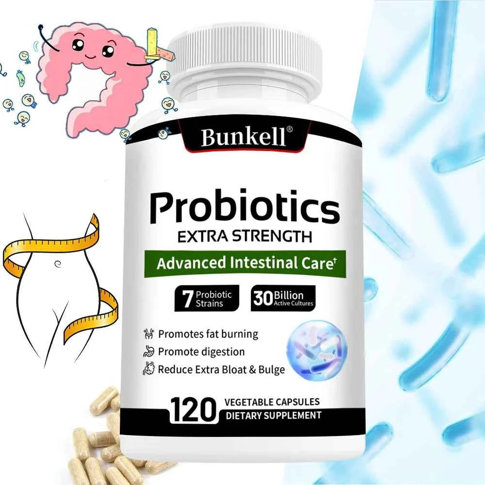 Probiotics - Supports Gut Health, Nutrient Digestion, Weight Management, Metabolism, and Calorie Control - 120 Capsules