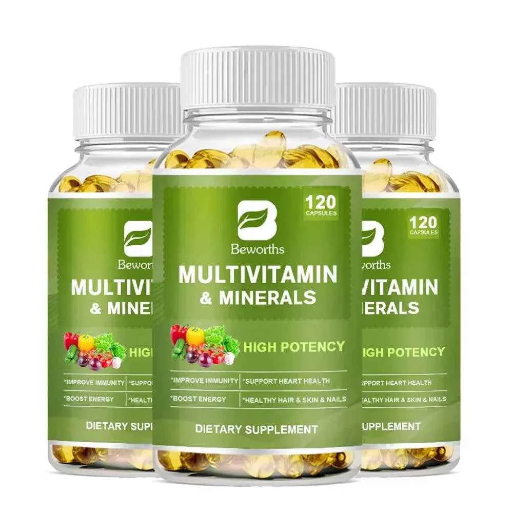 BEWORTHS Complex Vitamin Mineral Capsules Support Immune Health and Metabolic Health Comprehensive Health Support for Adults