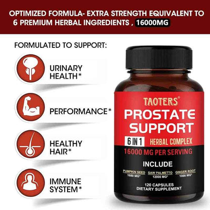 Saw Palmetto and Ginger Root Supplements for Prostate Health, Hair Growth, Urinary Tract Health, Inflammation Management
