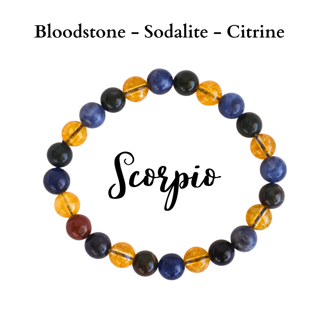 Scorpio Zodiac Crystal Bracelet, Scorpio Gifts  DestGlow
