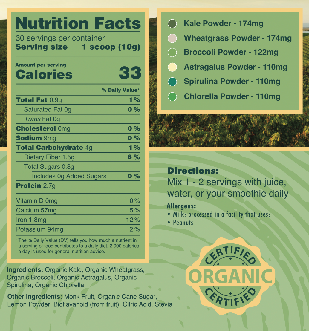 Sweet Greens &amp; Organic Tropics