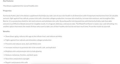 Karista by Kathy Labz Premium Elegant Luxury Supplement