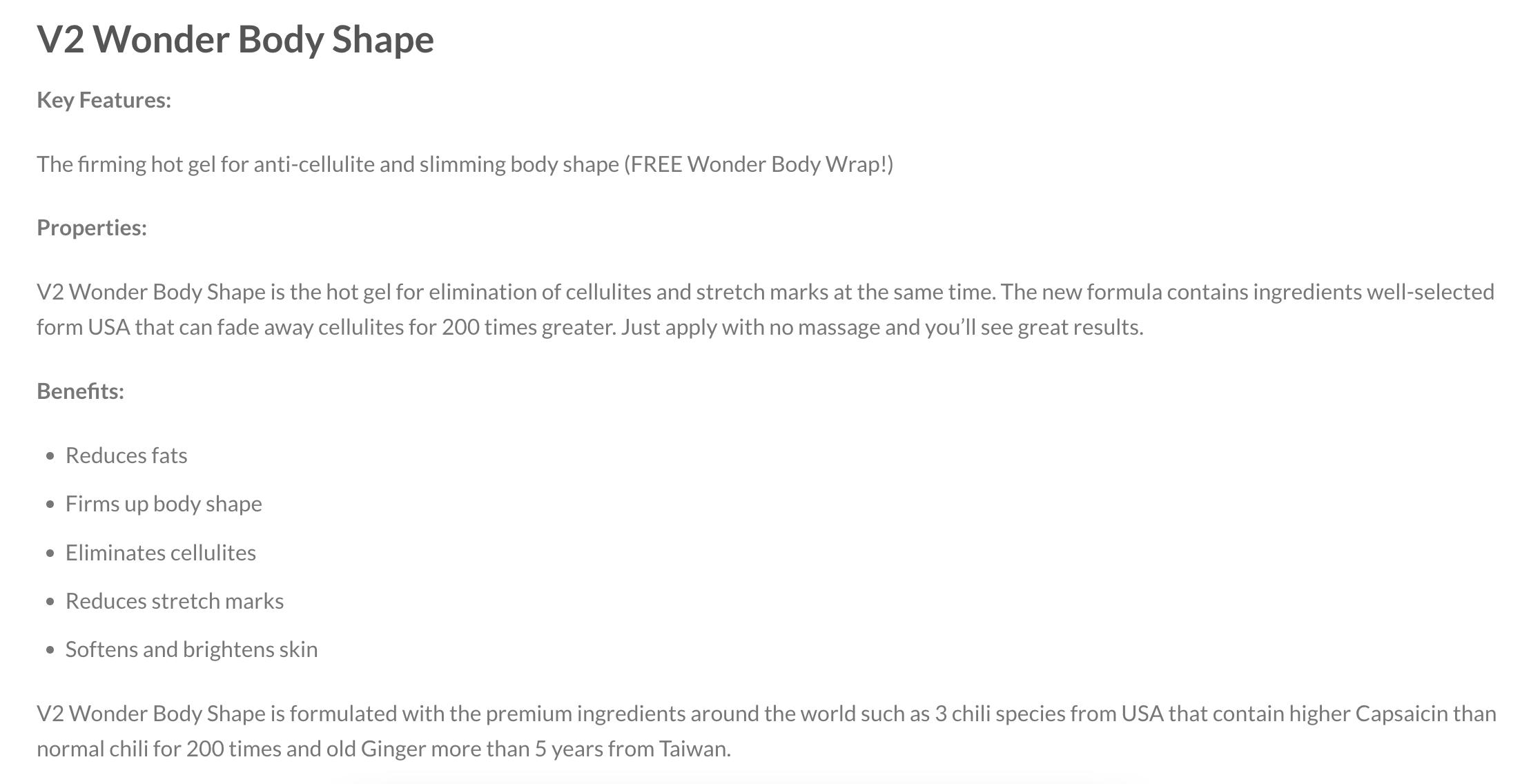 V2 Revolution Stretch Mark &amp; Cellulite Solution