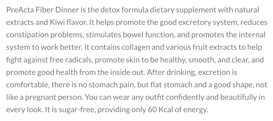 PreActa Fiber Dinner