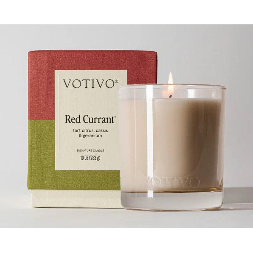 Votivo Red Currant Tart Citrus, Cassis &amp; Geranium Signature Candle 10oz