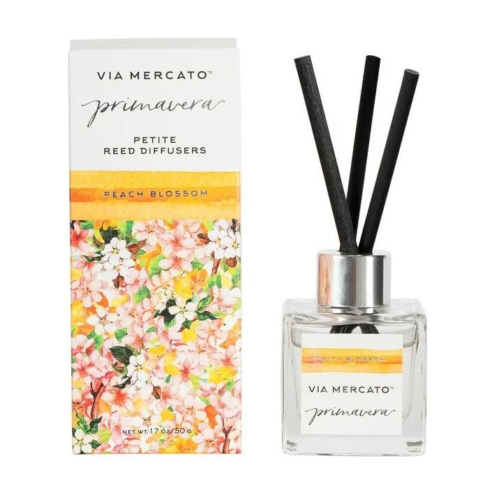Via Mercato Primavera Peach Blossom Petite Reed Diffusers 1.7oz by Pasteur Pharmacy