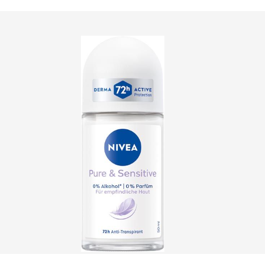 Nivea Pure &amp; Sensitive 47H Anti-Transpirant 50 ml by Pasteur Pharmacy