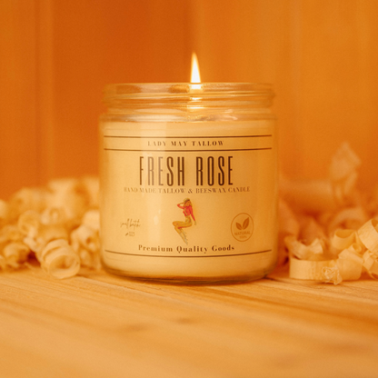Lady May Tallow "Classic" Tallow &amp; Beeswax Candle 16oz | 7 Natural Scents | Non-Toxic Clean Burning by Lady May Tallow