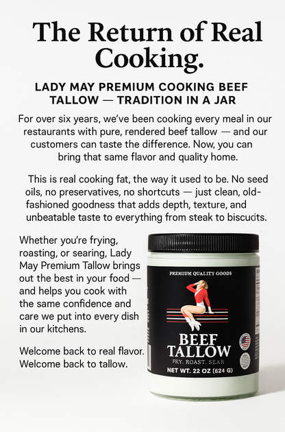 22oz Premium Grass-Fed Beef Tallow | Restaurant-Proven Cooking Fat | Seed Oil-Free